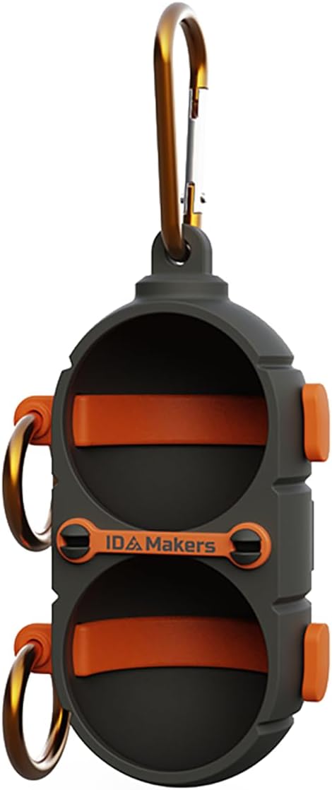 Premium Golf Ball Holder Bag Pouch - Best Golf Ball Carry Item to Bag or Cart and Belt, Must-Have Accessories for Golfers (Two Hole, Orange)