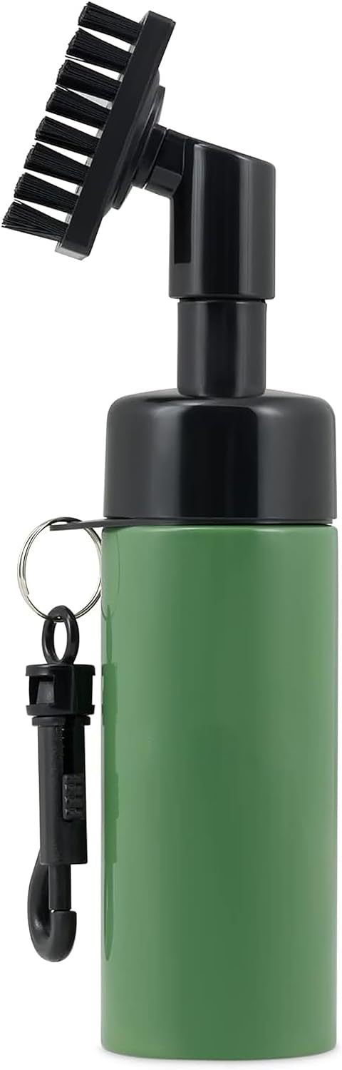 Golf Club Cleaner Brush Groove Cleaning Water Brush Washer with Retainer Clip and Squeeze Water Bottle Golf Accessories Gifts for Men, Holds 4 Ounces of Water