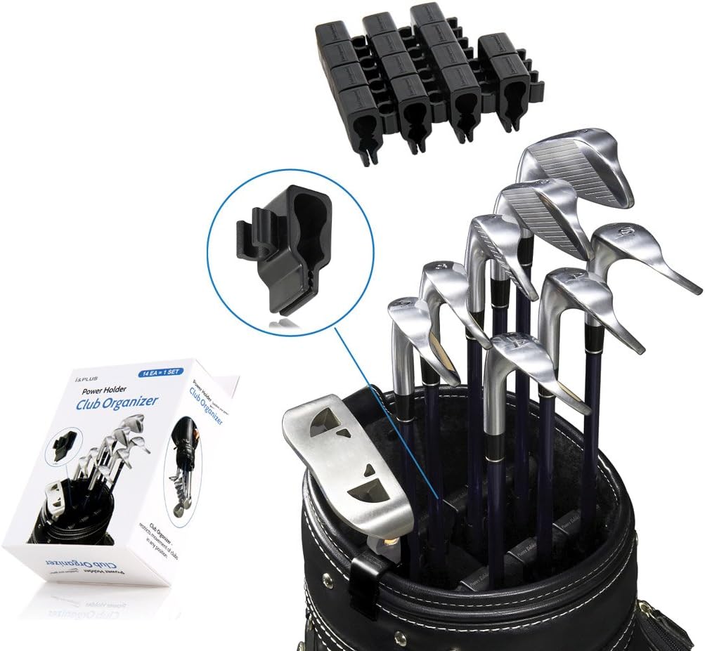 Golf Club Organizers 14pcs 1set Clip Power Holder to Protect Iron Putter on Bag by i & Plus