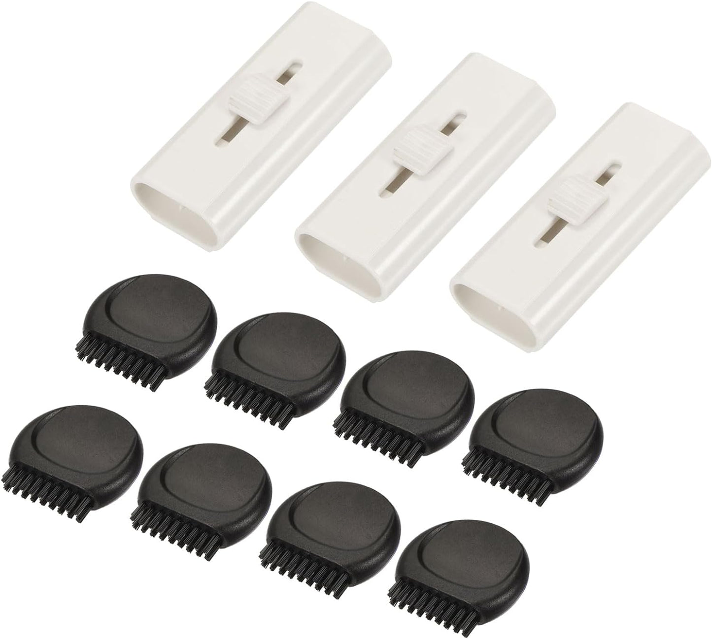 MECCANIXITY Golf Club Brush Set Double Sided Portable Pocket Golf Ball Brush 5mm 10mm Nylon Brass for Golf Clubs Pack of 11