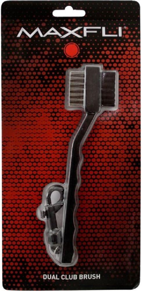 Maxfli Dual Wire Golf Club Brush w/Bag Clip Attachment