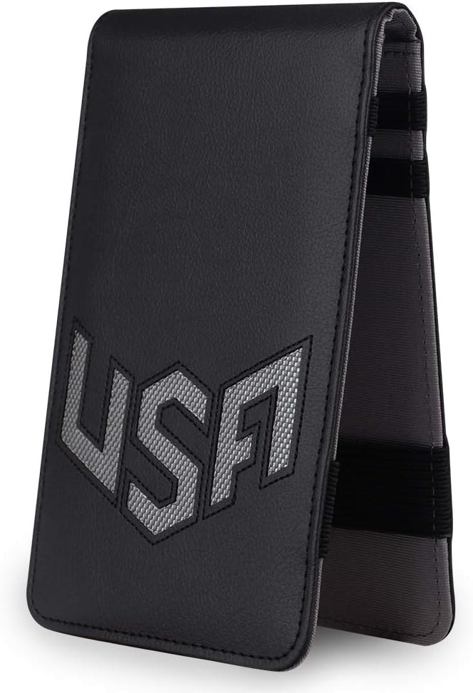 Golf Scorecard Holder & Yardage Book Cover, Golf Accessories Black Premium Leather Yardage Book Holders Cover