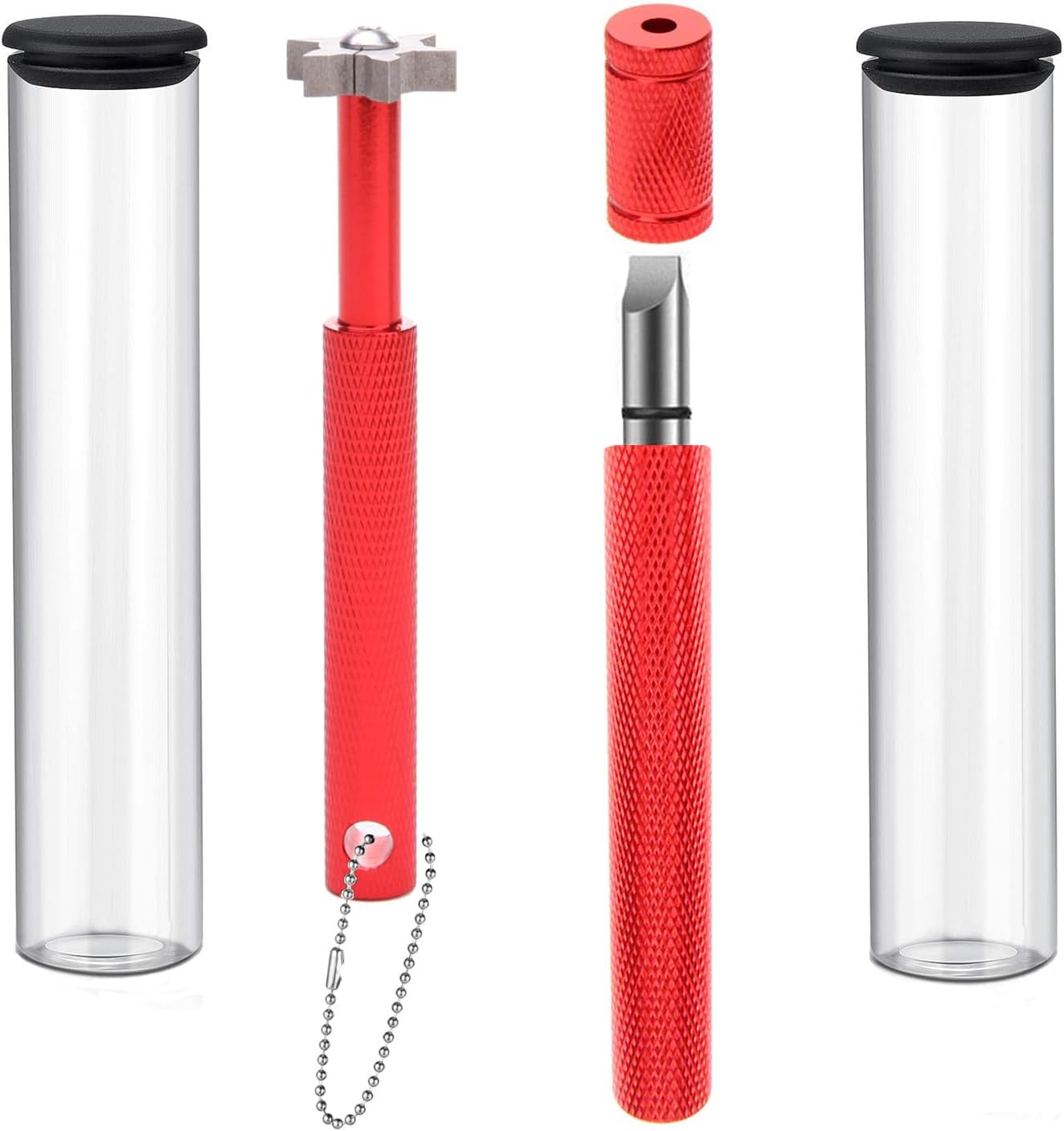 Golf Clean Tool Set,Flat Sharpener + 6 Heads Golf Club Groove Sharpener,Clean Tool for All Golf Irons