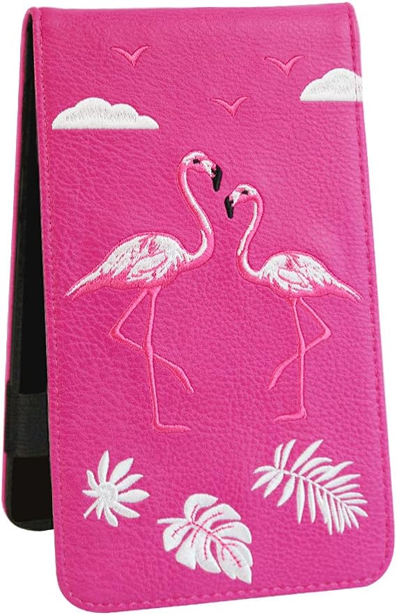 Golf Leather Scorecard Holder Cover Yardage Book Cover with American Flag Golf Ball Marker and A Free Pencil 4.33 × 7.48 inches