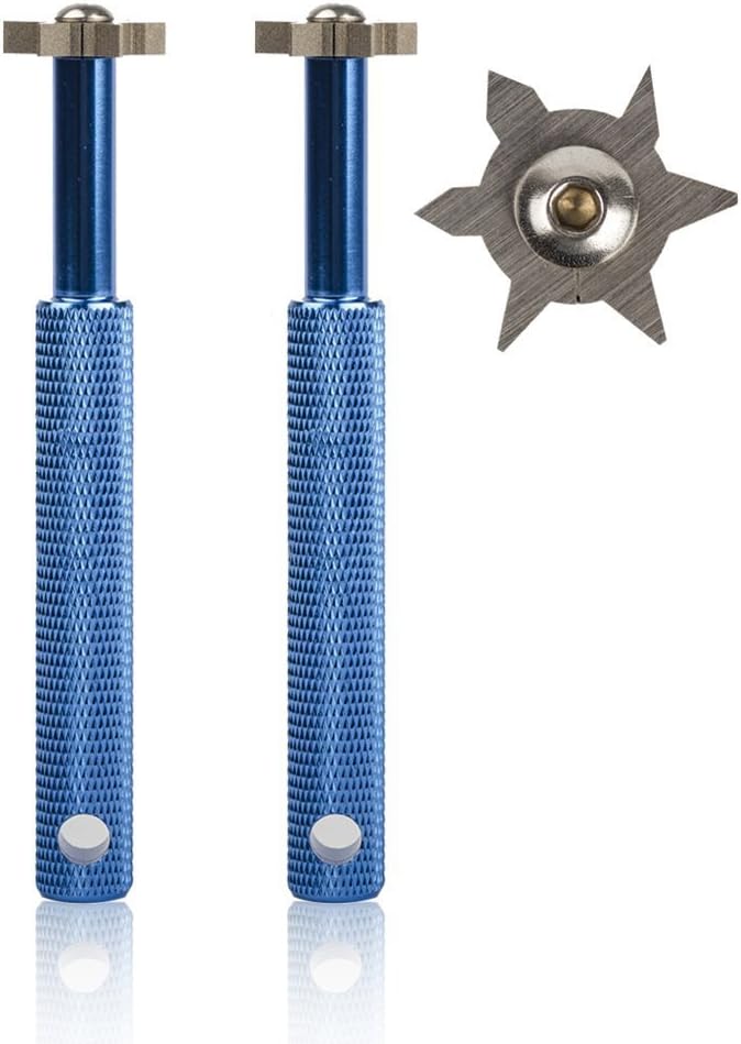 Groove Sharpener with 6 Heads - Golf Club Groove Sharpener Re-Grooving Tool and Cleaner for All Irons Pitching Sand Lob Gap and Approach Wedges and Utility Clubs