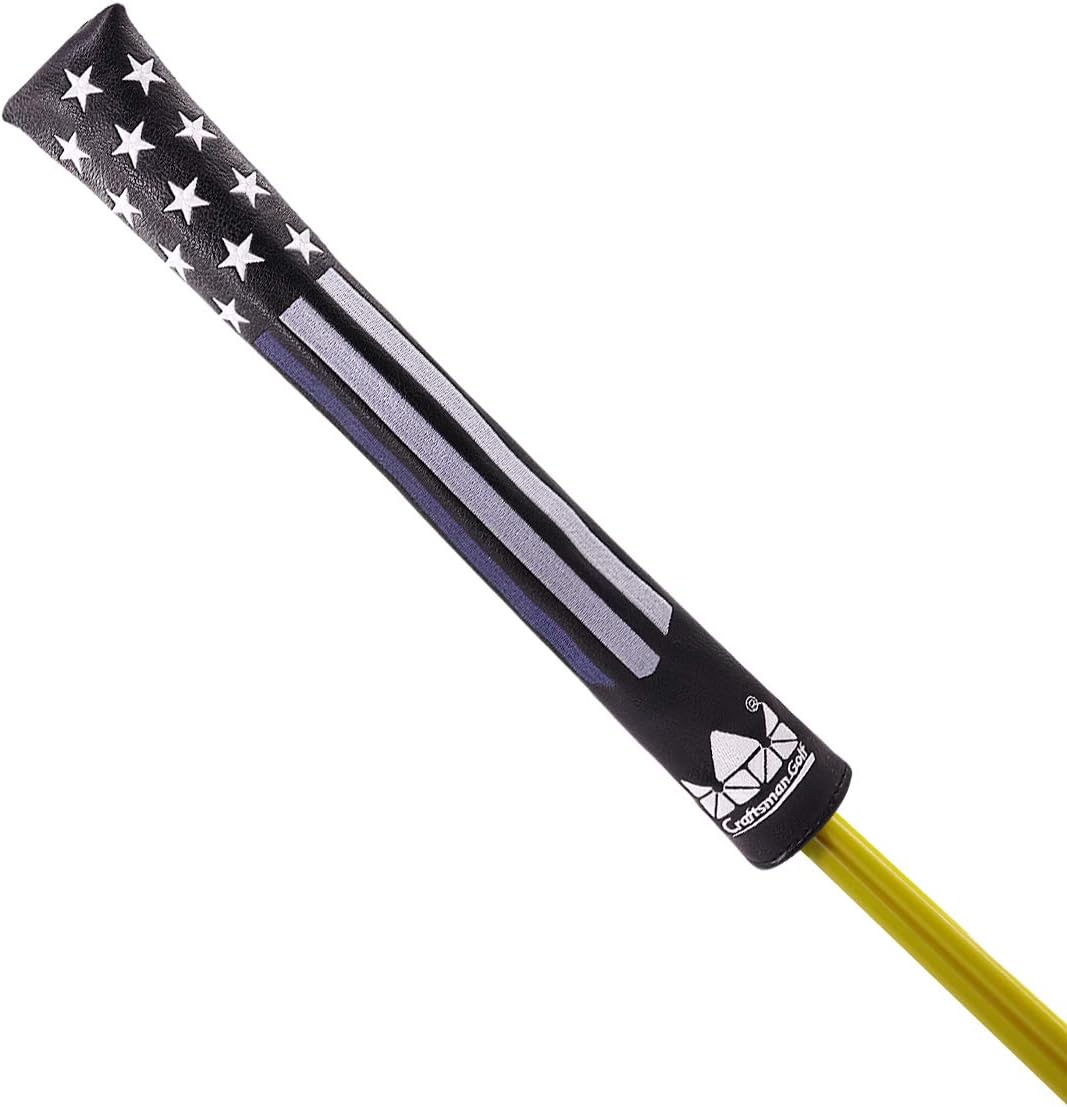 Craftsman Golf Blue Strips Alignment Stick Cover Case Holder Hold 2 Sticks