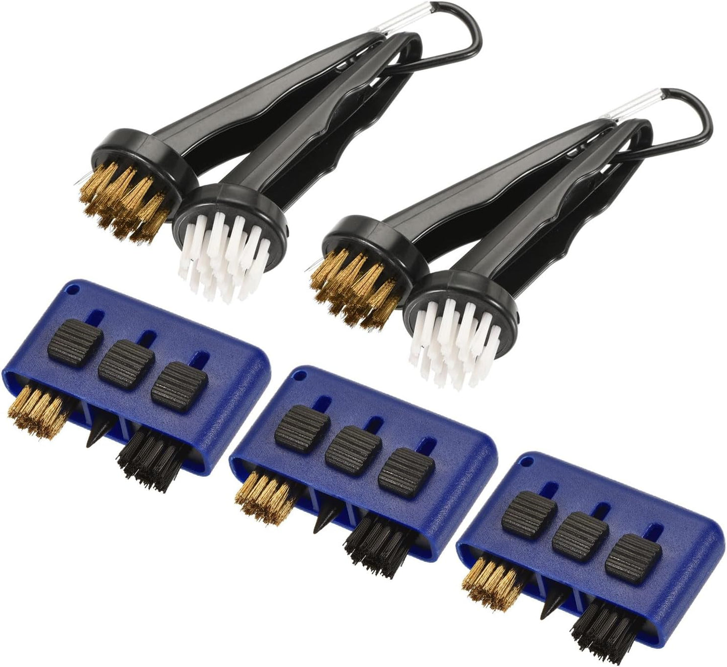 MECCANIXITY Golf Club Brush Set 10mm15mm Nylon Brass Brush for Golf Club Pack of 7