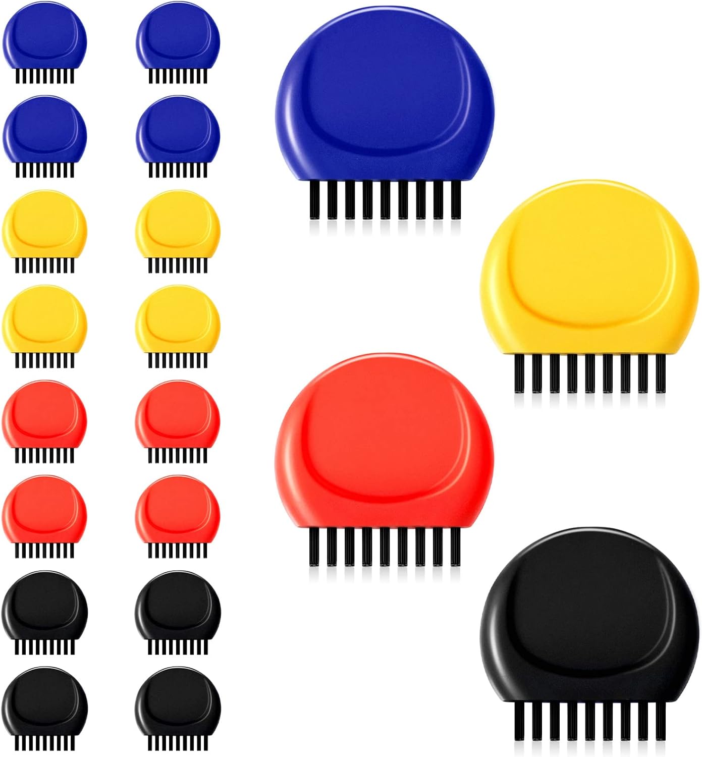 Nuanchu Pocket Golf Club Groove Brush Mini Golf Club Brushes Golf Club Groove Cleaner Golf Club Groove Cleaning Tool for Cleaning Golf Heads Golf Balls and Shoes, Black, Red, Blue, Yellow