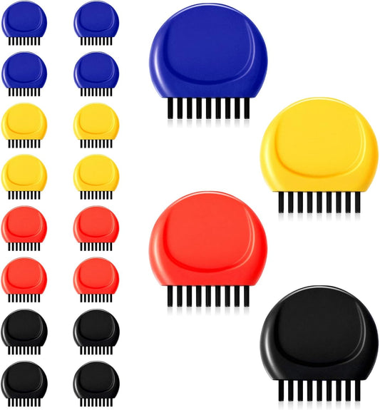 Nuanchu Pocket Golf Club Groove Brush Mini Golf Club Brushes Golf Club Groove Cleaner Golf Club Groove Cleaning Tool for Cleaning Golf Heads Golf Balls and Shoes, Black, Red, Blue, Yellow
