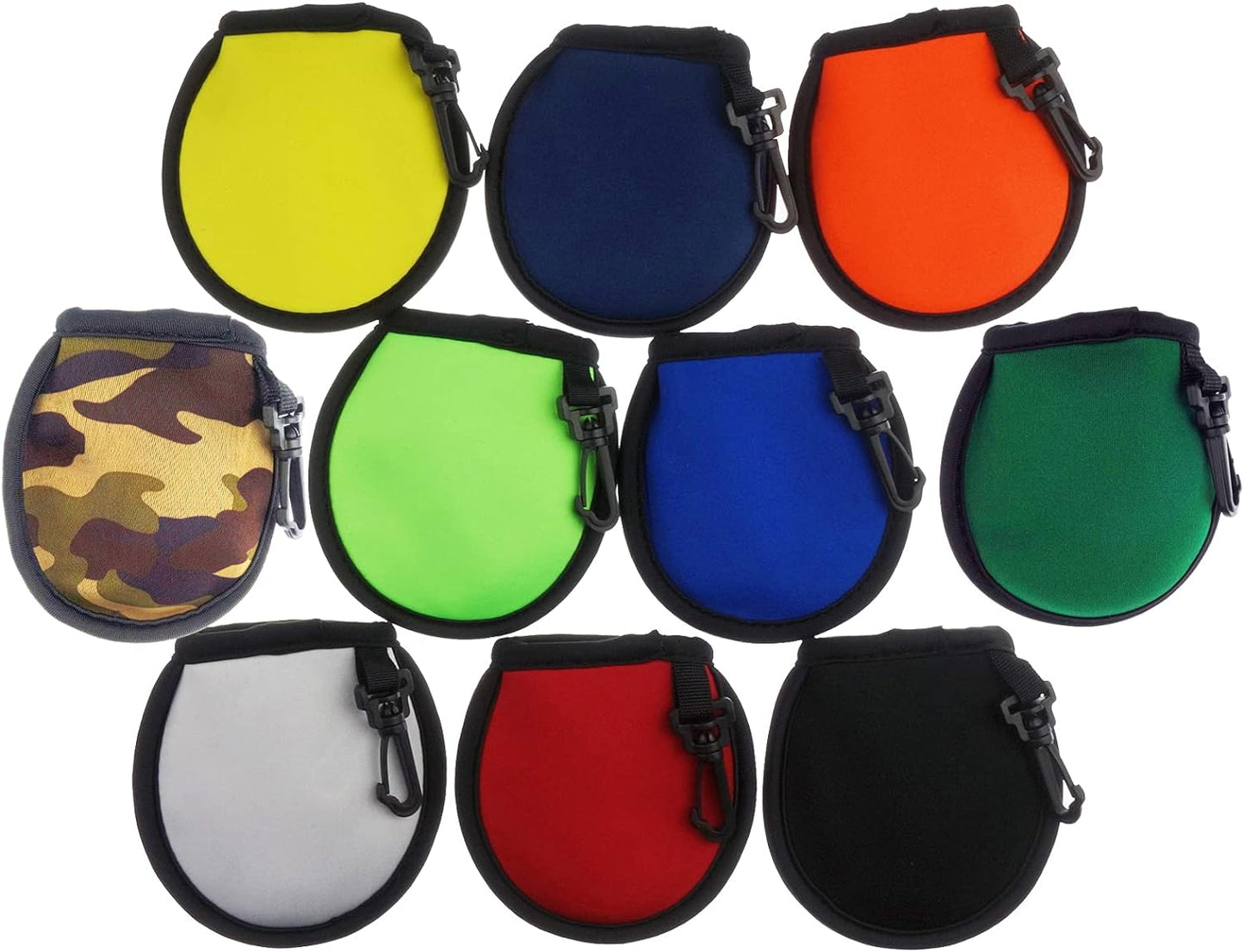 Portable Pocket Golf Ball Washer Golf Ball Cleaner Pouch, 8 Pack or 10 Pack