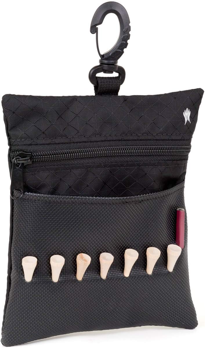 Golf Tee Bag - Store Your tees, Golf Balls, scorecard, and Pencil. Great Gift for Golfers!