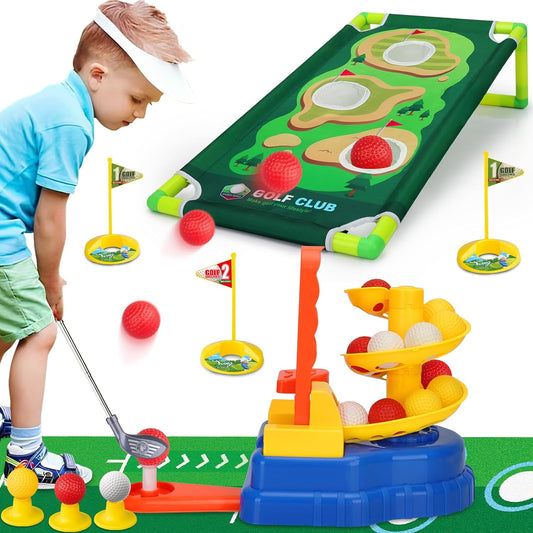 Kids Golf Clubs 3-5, Toddler Golf Clubs Toy Set for Kids Age 5-7, Baby Golf Sets Outdoor Sports Toys, Christmas Birthday for Boys Girls 3 4 5 6 7 8 Years Old