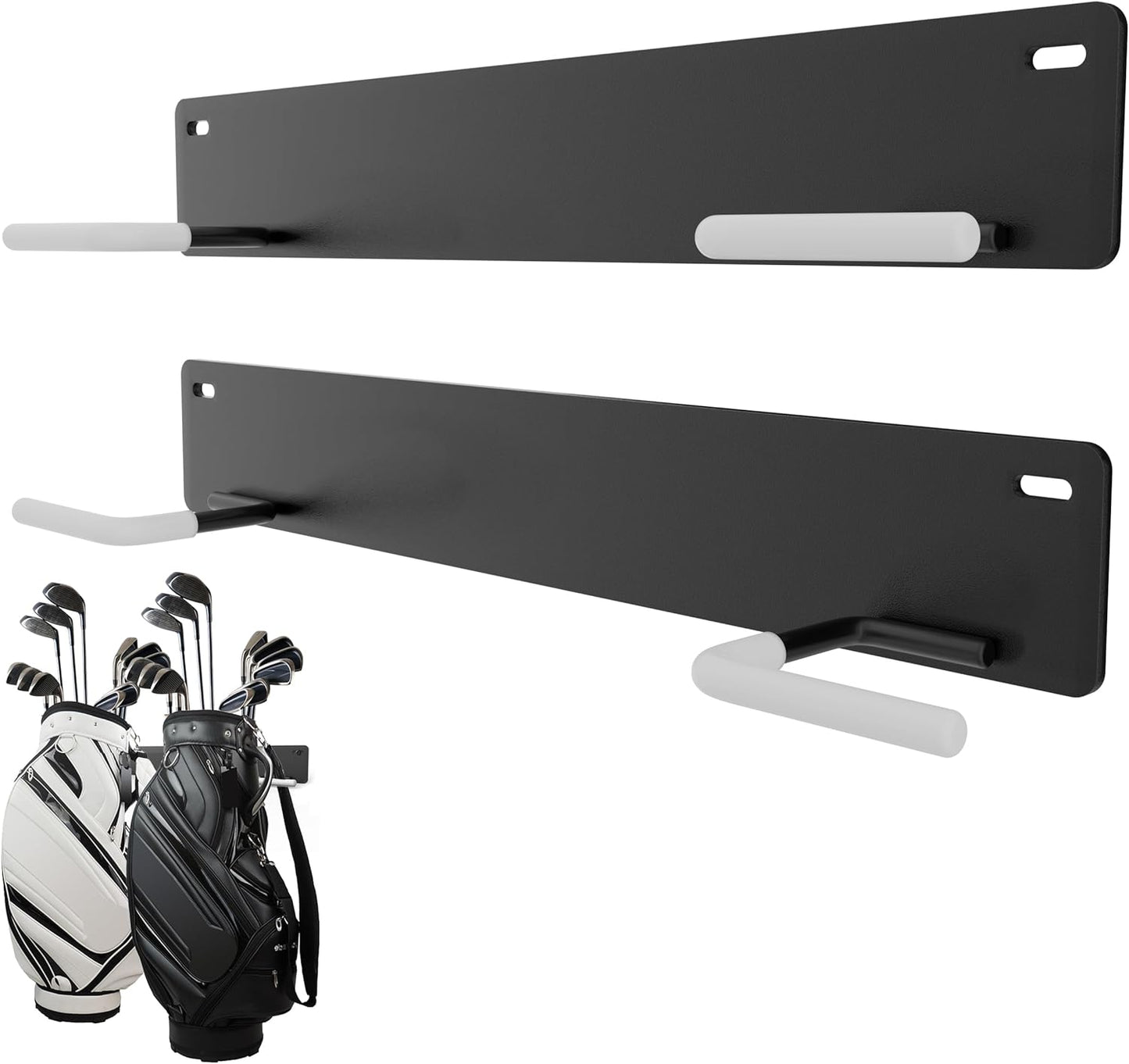 Golf Bag Wall Mount Rack,Durable Golf Storage Organizer,Golf Bag Storage Rack for Garage Wall,Golf Bag Hangers,Golf Club Wall Mount Rack,Blat Blat Golf Bag Organizer-All for Expand Storage Space