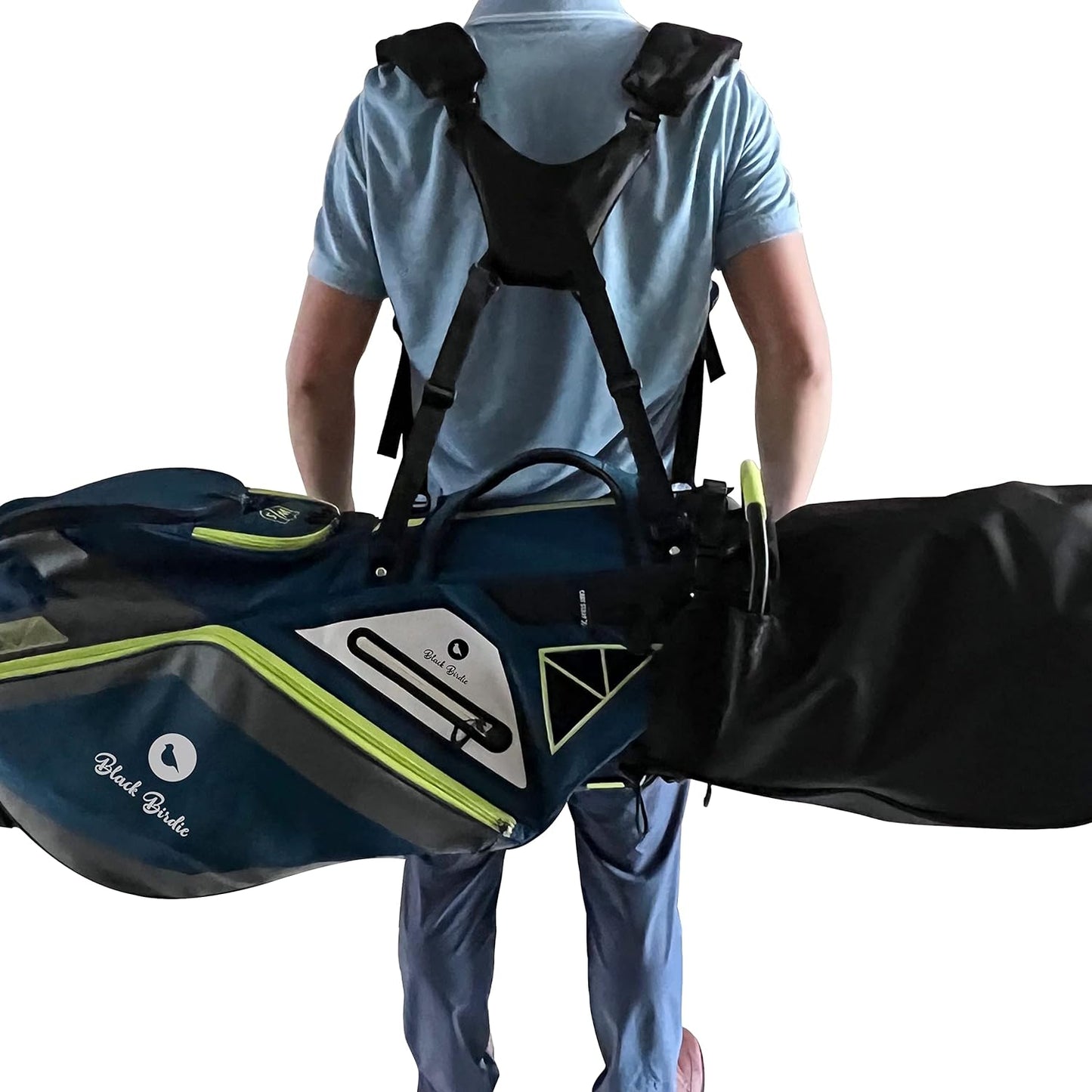 Golf Bag Strap Replacement Comfort Breathable Double Shoulder Adjustable Waterproof Thick Paded Strap Padded Golf Stand Bag Strap for All Brands