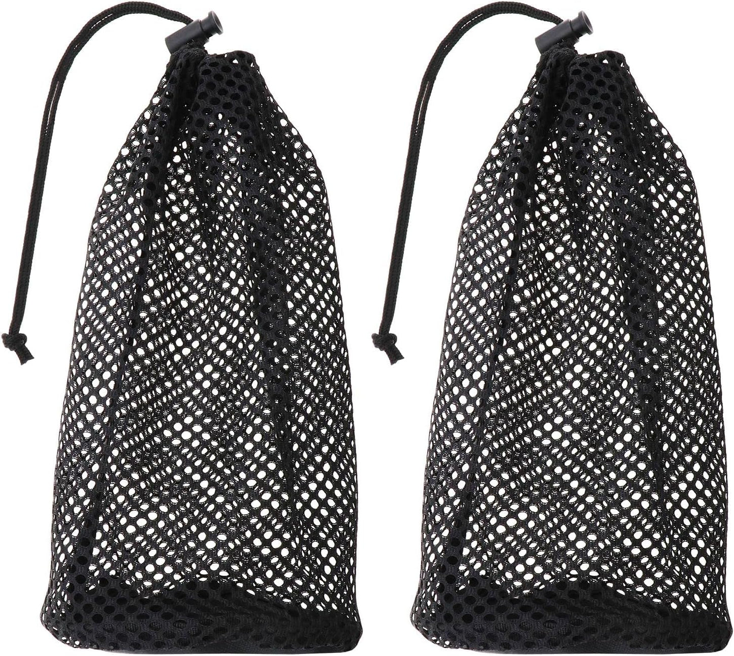 SING F LTD 2PCS Golf Ball Bag Nylon Drawstring Mesh Pouch Golf Ball Storage Bag for 48-56 Golf Balls Gym Bag Golf Accessory Outdoor Sports Supplies Black