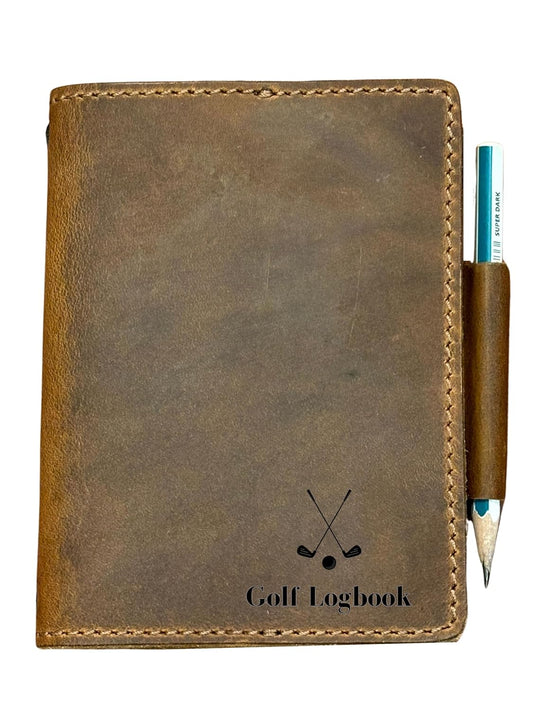 Rustic Roots Leather Golf Log Book Handmade Canada Refillable