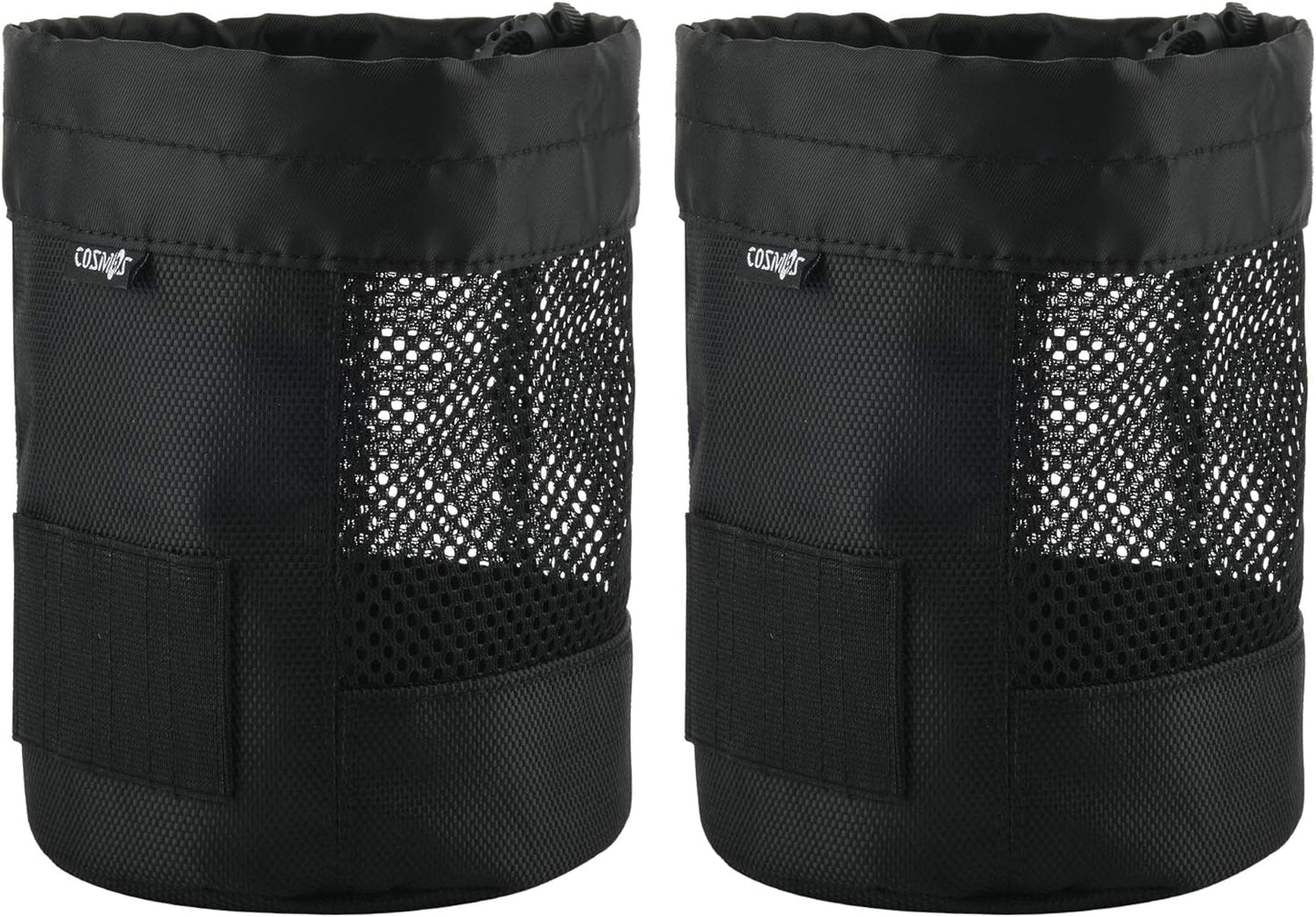 Cosmos Pack of 2 Golf Balls Storage Bag Golf Ball Pouch Drawstring Nylon Mesh Net Golf Tees Pouch Bag for Golf Club Ball & Tee Organizer