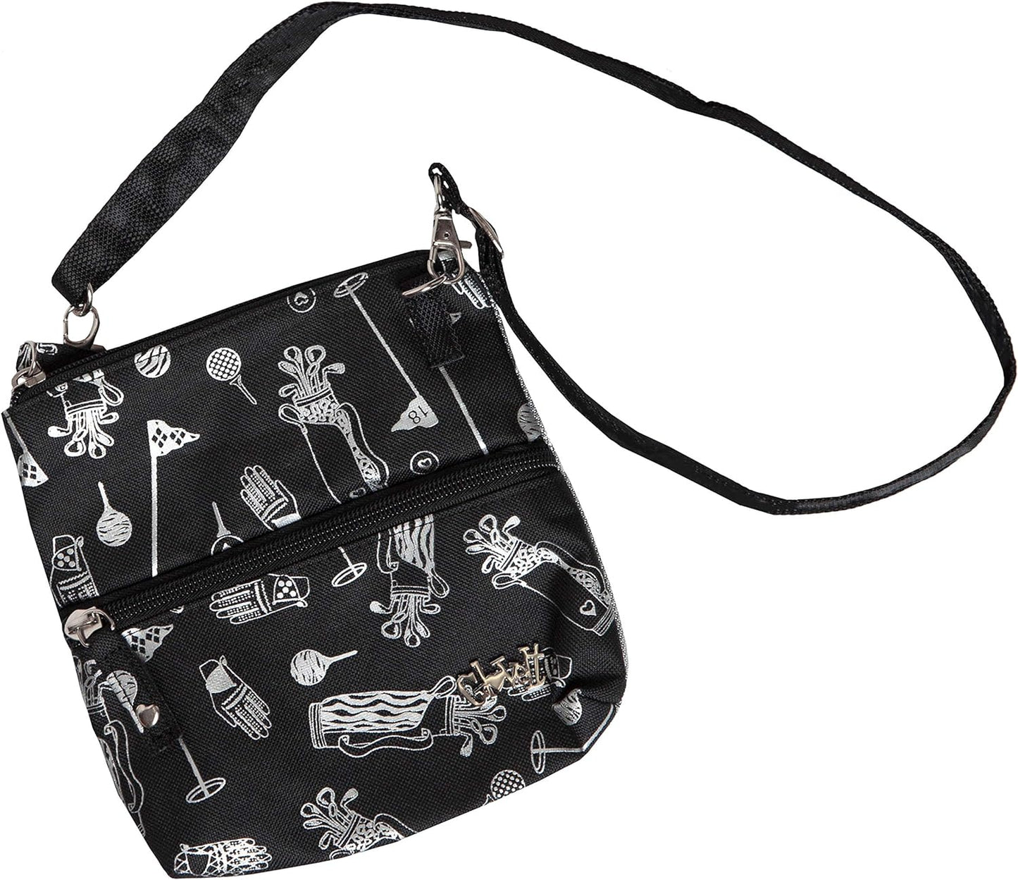 Glove It Golf Zip Bag - Crossbody Organizer with 2 Pockets, 24 in Detachable Strap, Lightweight Women’s Golf Accessory Bag