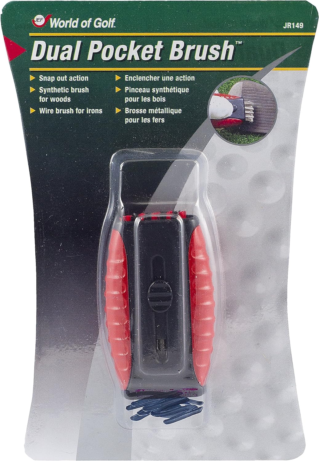 JEF World of Golf JR149 Golf Club Dual Pocket Brush
