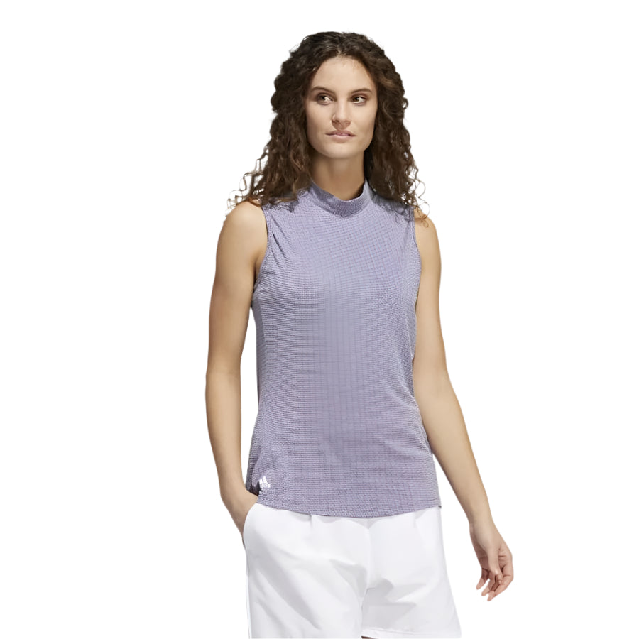 Adidas Essentials Mock Neck Sleeveless Polo Ladies Shirt