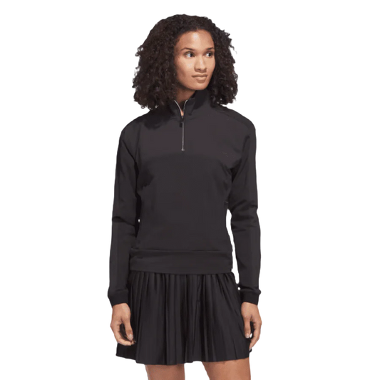 Adidas Ladies Ultimate365 Tour 1/4 Zip Golf Pullover - Black