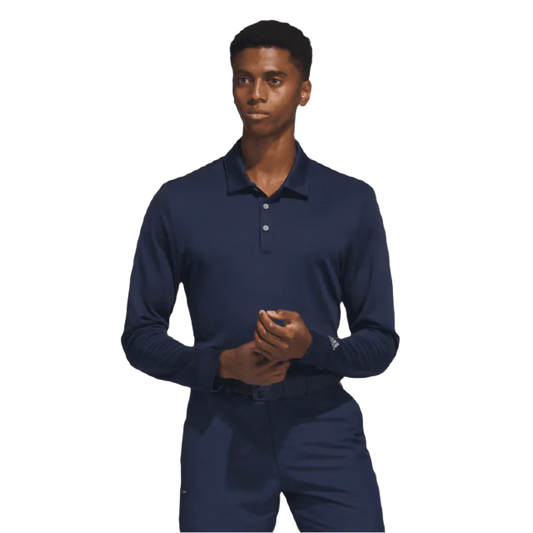 Adidas Long Sleeve Polo Shirt - Navy
