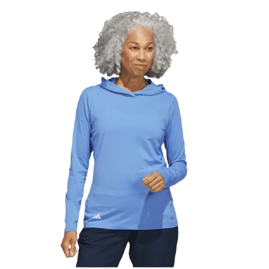Adidas Ladies Performance Golf Hoodie - Blue