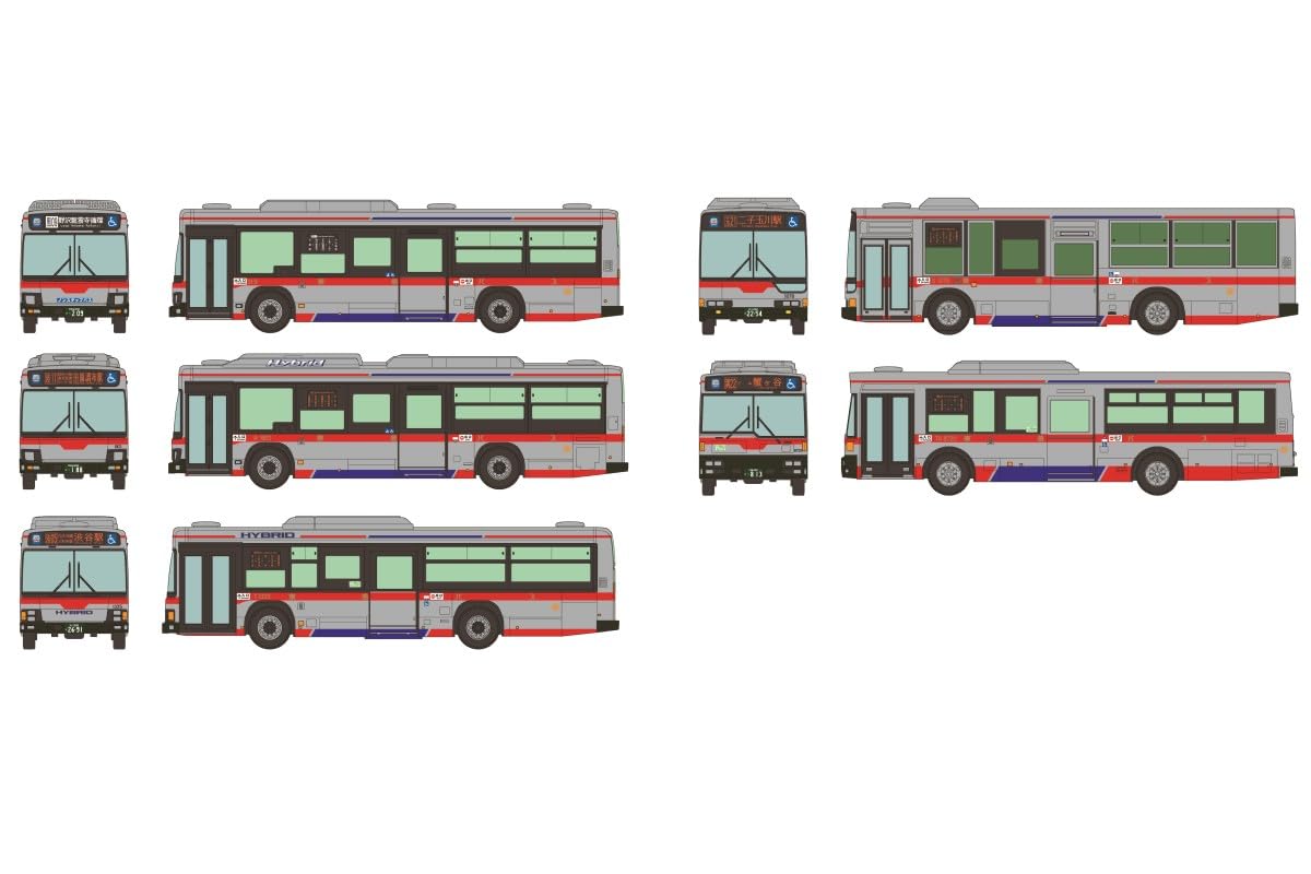 Tomytec Bus Collection 5-Pc Diorama Set