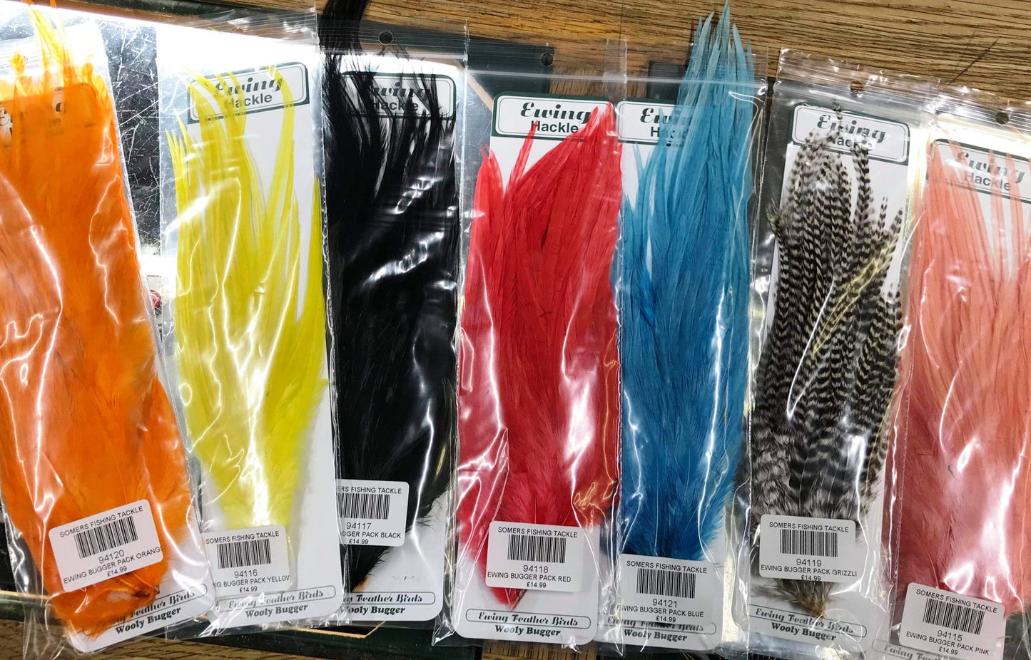 Ewing Hackle Genetic 1/2 Cock Saddles Grade 1