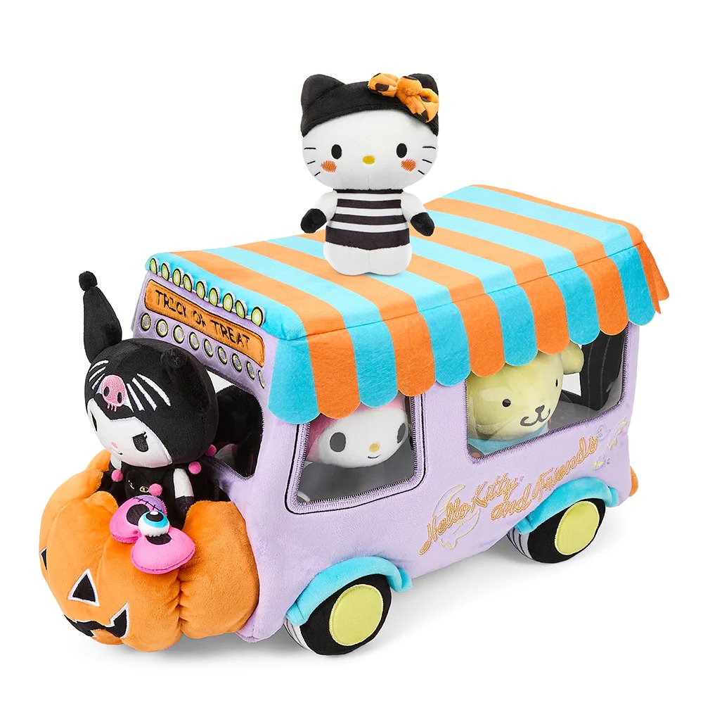Kidrobot Sanrio 18" Hello Kitty and Friends Halloween Food Truck Plush Toy Set