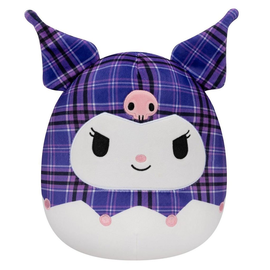 Squishmallows Sanrio 8" Plaid Kuromi Plush Toy