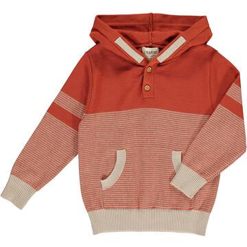 Me & Henry Hiker Hooded Sweater | Rust Multi