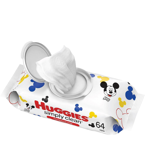 Huggies Simply Clean Fragrance Free Diaper Wipes, 1 Flip Pack (64 Wipes Total)
