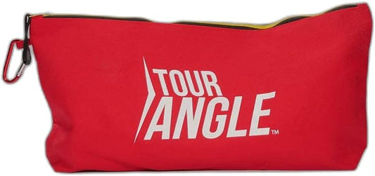 TourAngle | Golf Accessory Bag with Carabiner Clip | Carries Multiple Items - Range Finders, Divot Repairer, Balls, Tees, etc. | Canvas Material and Durable