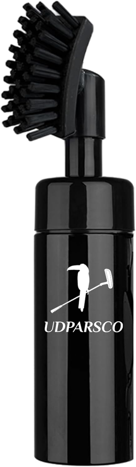 golf club cleaner with nylon bristles, golf club cleaning kit, anti-leak finger pump spray feature golf club water brush 5 ounces water tube, golf water brush (black)