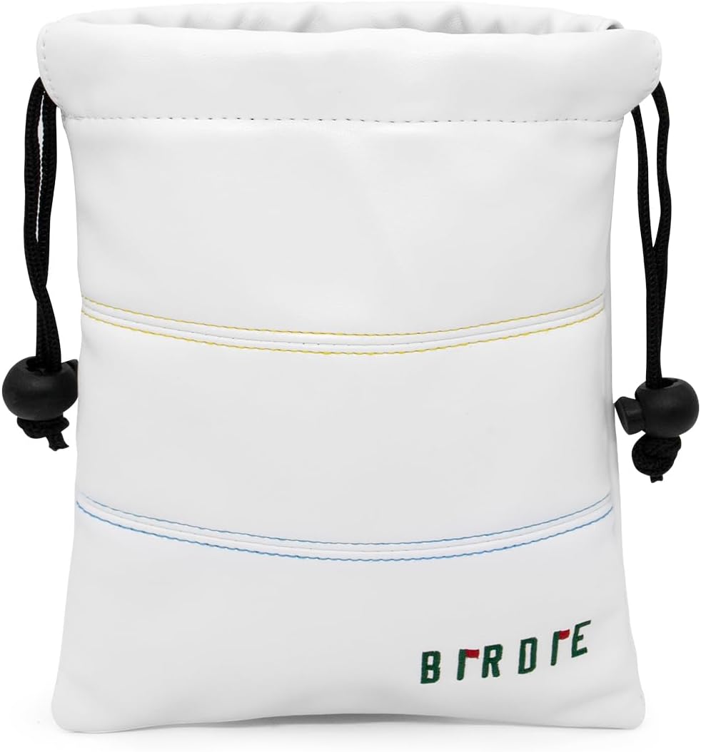 Golf Valuables Pouch, Leather Golf Tee Pouch with Drawstring Closure Golf Ball Tee Handbag Portable Golf Accessories