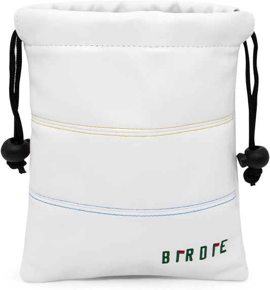 Golf Valuables Pouch, Leather Golf Tee Pouch with Drawstring Closure Golf Ball Tee Handbag Portable Golf Accessories