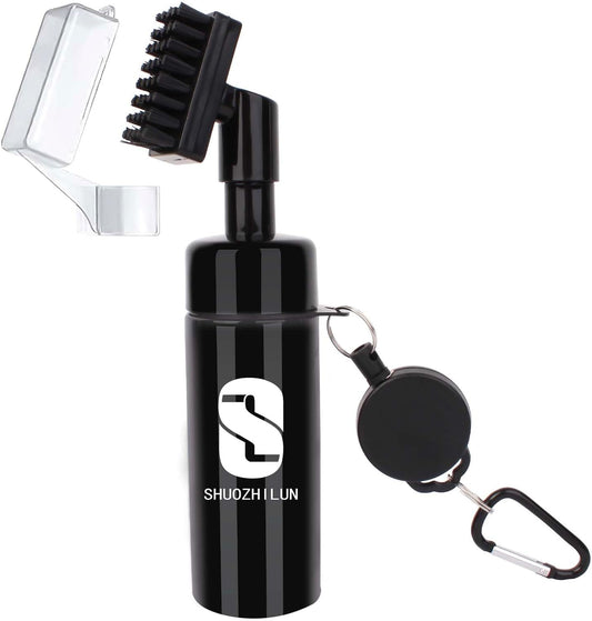 Golf Club Cleaner Brush, Golf Water Brush with Spray Bottle Holds 5 Ounces of Water, Golf Club Cleaning Kit - with Cover & Retractable Clip, Essential Golf Accessories for Men, Best Golf Gifts for Men