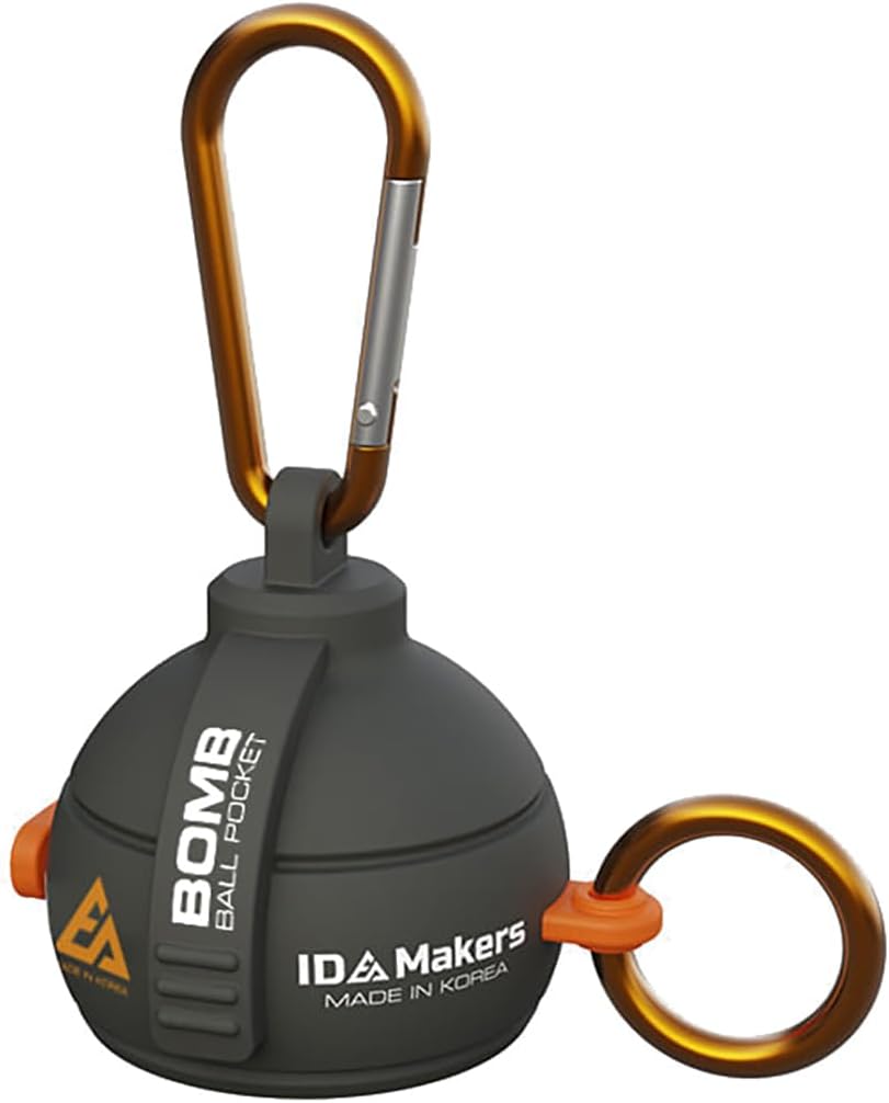 Premium Golf Ball Holder Bag Pouch - Best Golf Ball Carry Item to Bag or Cart and Belt, Must-Have Accessories for Golfers (One Hole, Orange)