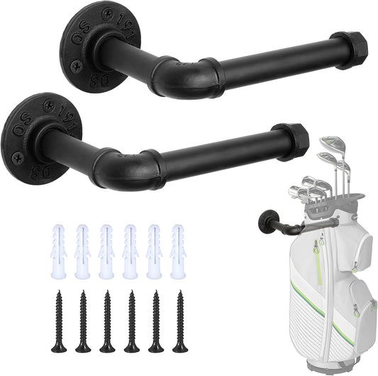 BiJun Wall Mount Golf Bag Storage Rack, Golf Bag Storage Rack for Garage Golf Bag Holder Golf Bag Stand Golf Bag Storage Rack Hangers for Storage Space for Garage