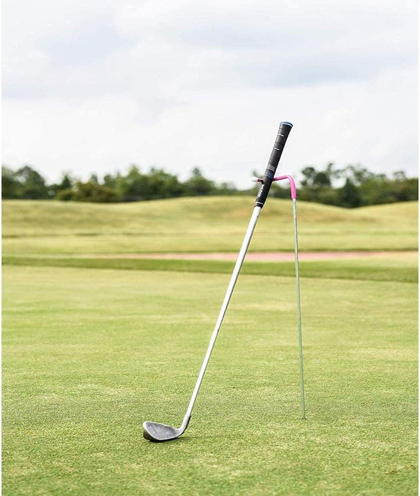 V-Shaped Golf Club Stand Keeps Your Clubs Clean, Dry & Visible, V-Stick Club Stand Made of Highly Durable Stainless Steel - Easy to Carry Golf Club Holder
