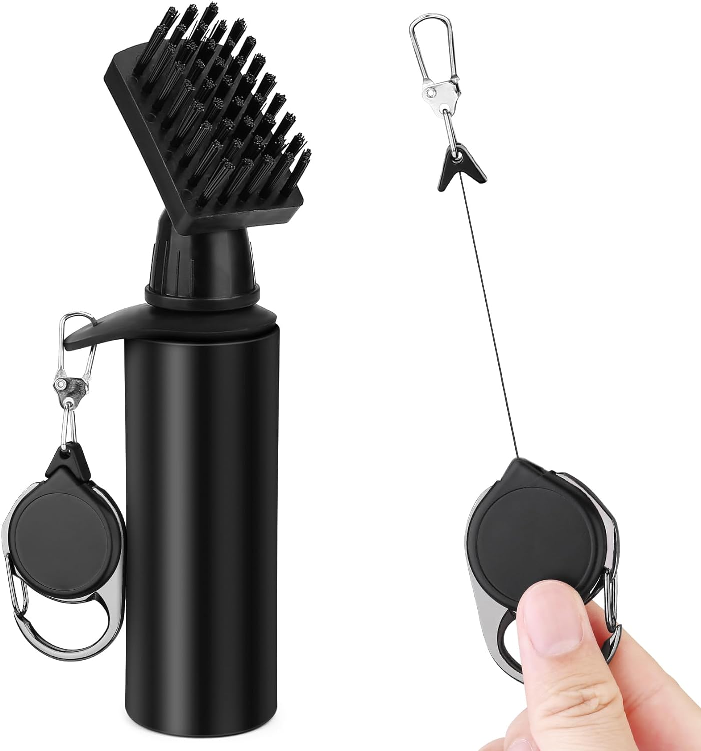 Golf Club Cleaner Brush, Golf Club Cleaner with Squeeze Water Bottle (4 Ounces) and Retractable Hook for Easy Cleaning, Most Appropriate Golf Accessories Gift for Men&Women