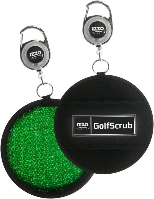 IZZO Golf Club Scrub and Golf Ball Cleaner, Black/Green