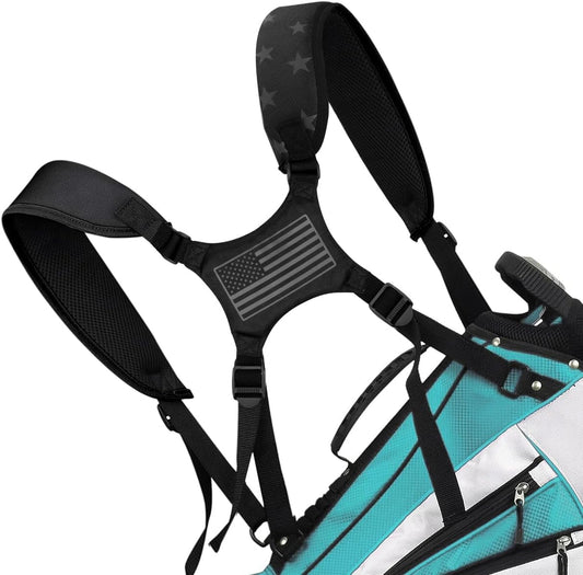 Golf Bag Straps Replacement Golf Adjustable Waterproof Star Golf Bag Backpack Straps Double Shoulder Golf Bag Carry Strap for Taylormade Callaway and More