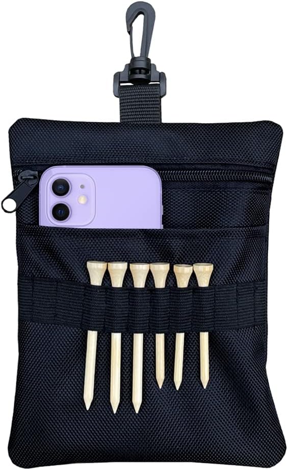 Golf Tee Pouch Bag,Zipper Golf Ball Bag,Golf Accessory Pouch,Golf Accessories for Men