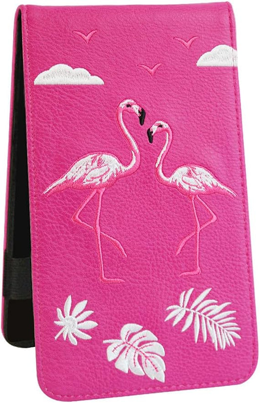 Golf Leather Scorecard Holder Cover Yardage Book Cover with American Flag Golf Ball Marker and A Free Pencil 4.33 × 7.48 inches