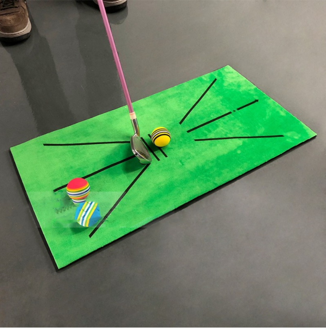 The Marking Pad In The Mat Shows The Trajectory Of The Ball, Cutting The Practice Mat - Blue Force Sports