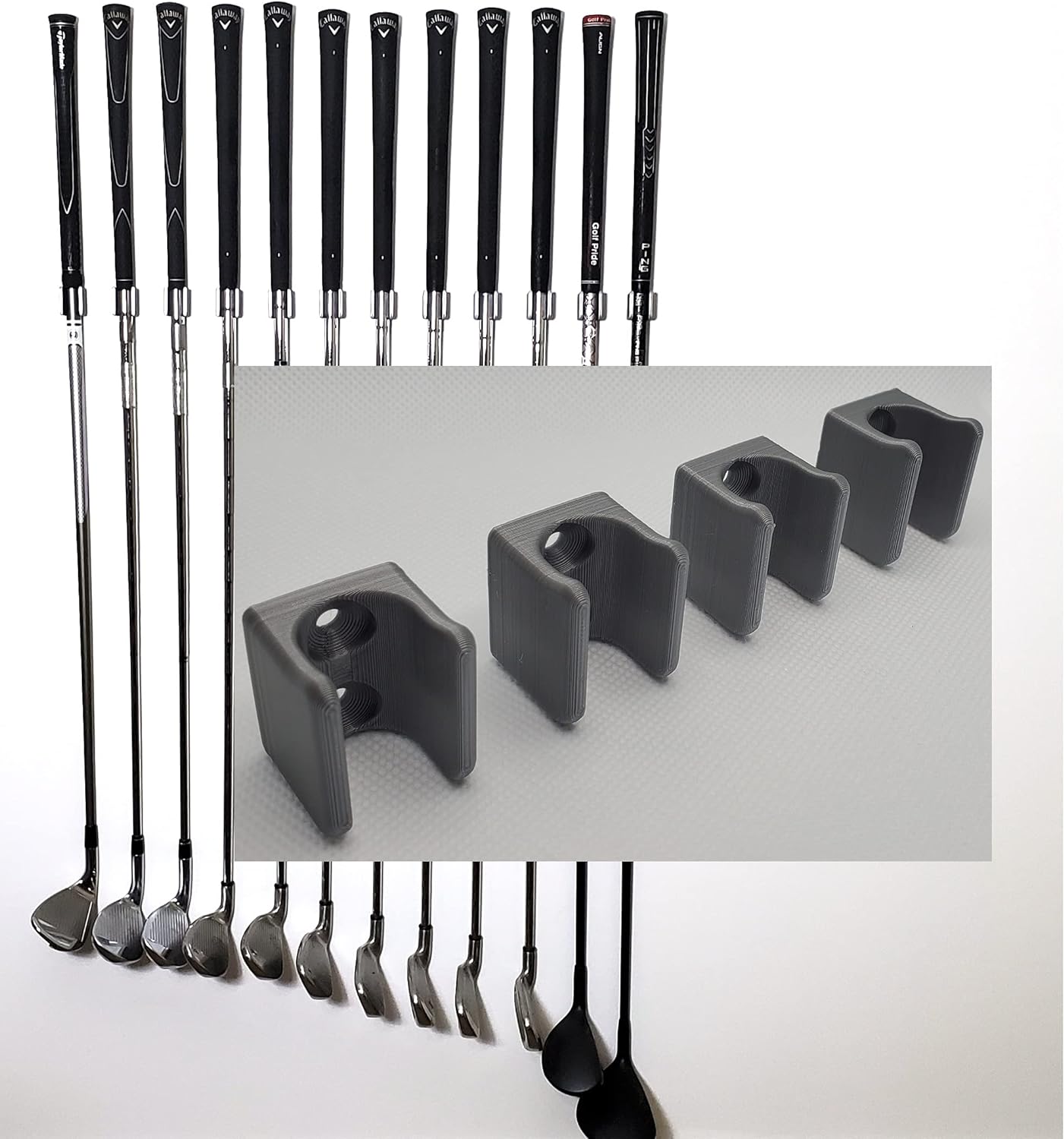 Golf Club Organize Holder, Wall Display, Wall Hanger, Rack, Mount [15 Holder Set]