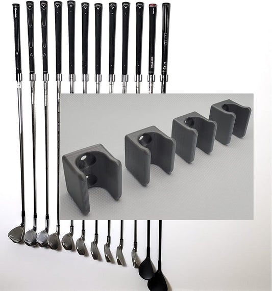 Golf Club Organize Holder, Wall Display, Wall Hanger, Rack, Mount [15 Holder Set]