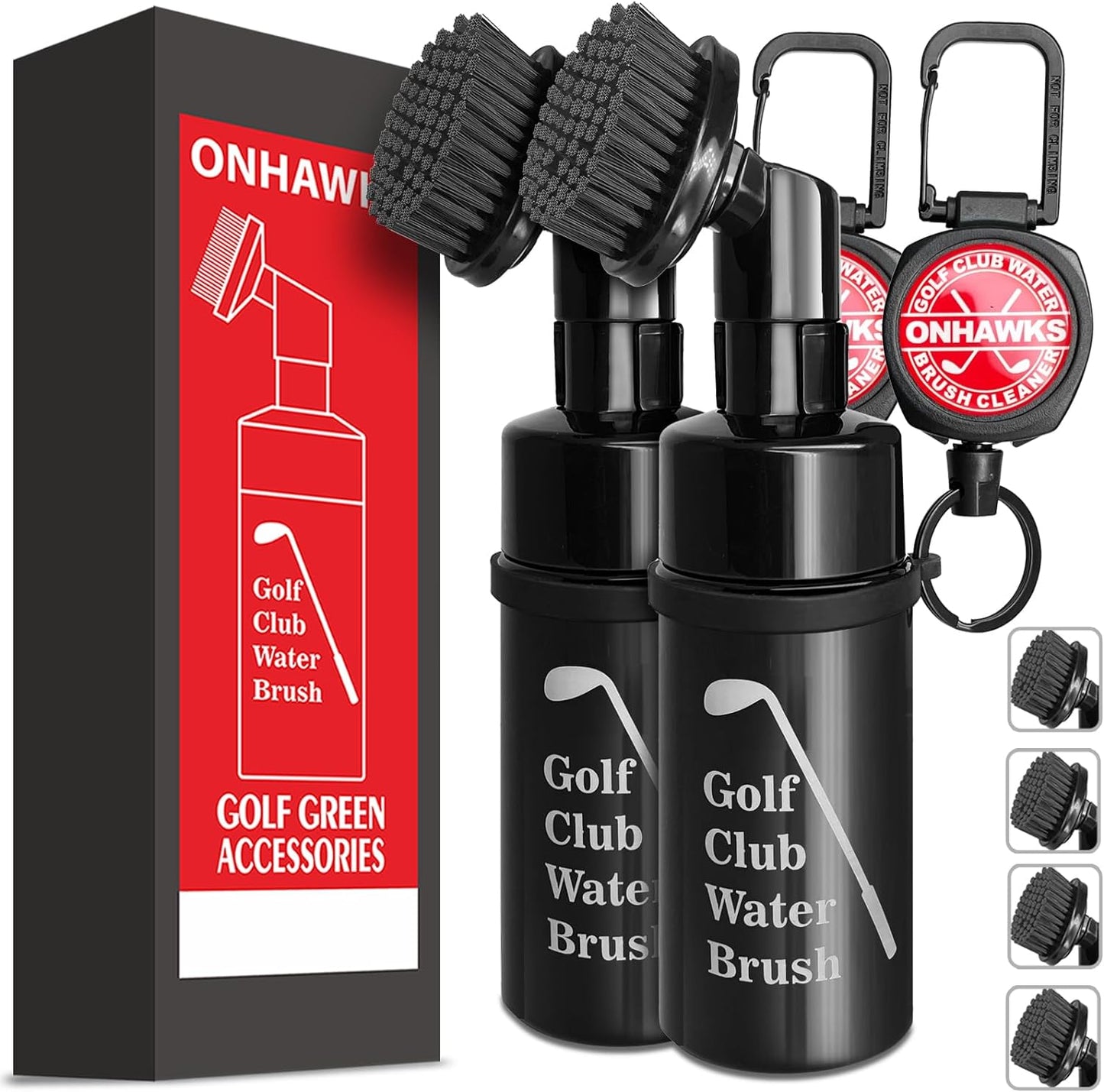 Upgraded Pro Golf Club Water Brush Cleaner with Retainer Clip,Ultimate Green Cleaning Equipment for Golfers,Simple and Effective Club Cleaning Accessories,Best Golf Gifts for Men and Women